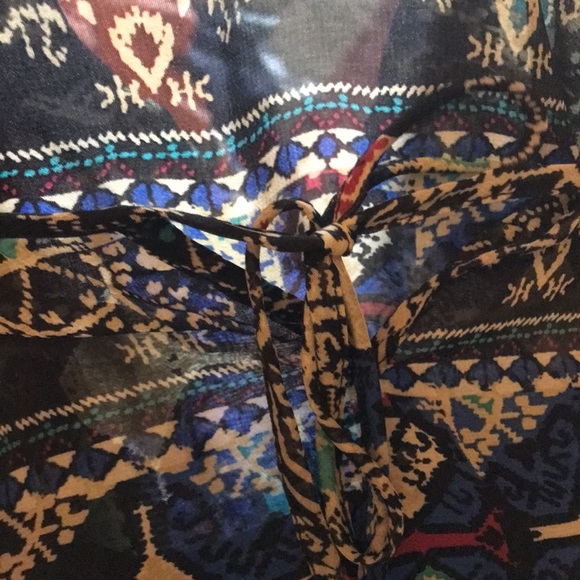 BeBop 3/4 sleeve cinch waist dress with slip/liner - Picture 6 of 7